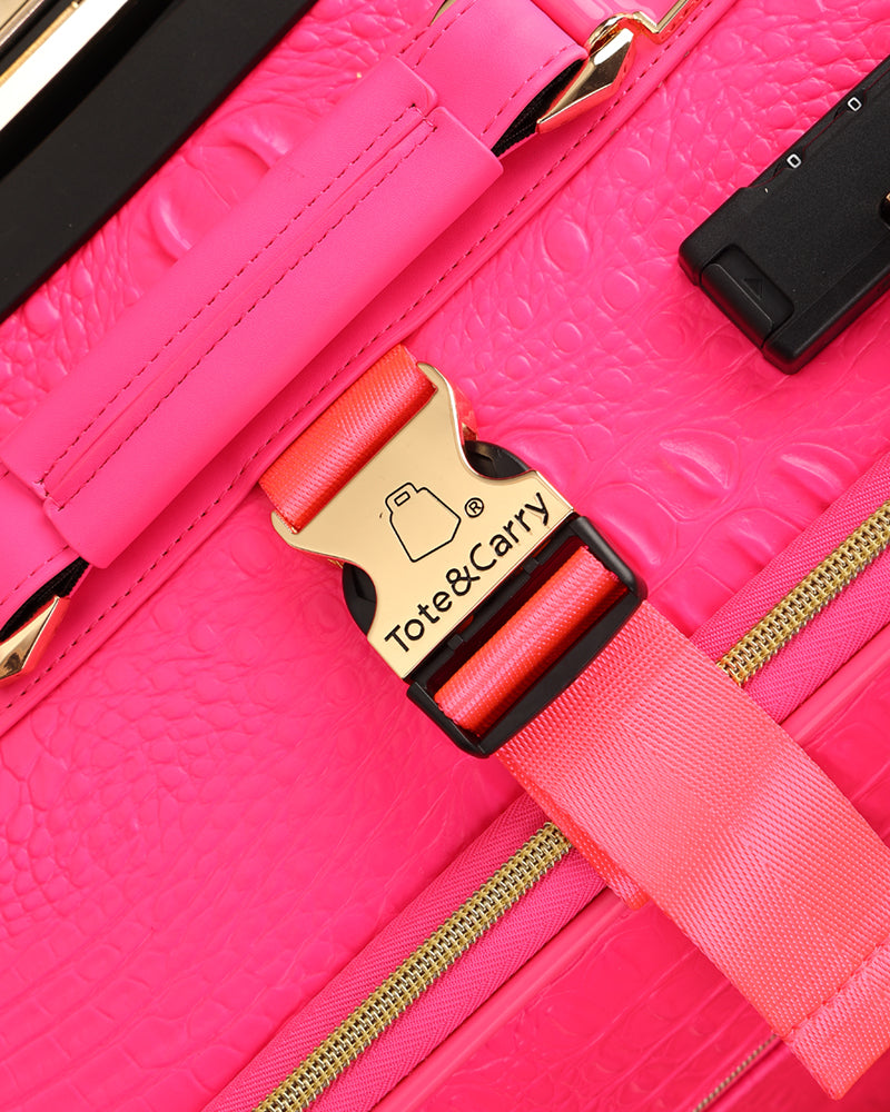 Apollo 2 Suitcase 2 Piece Set in Neon Pink