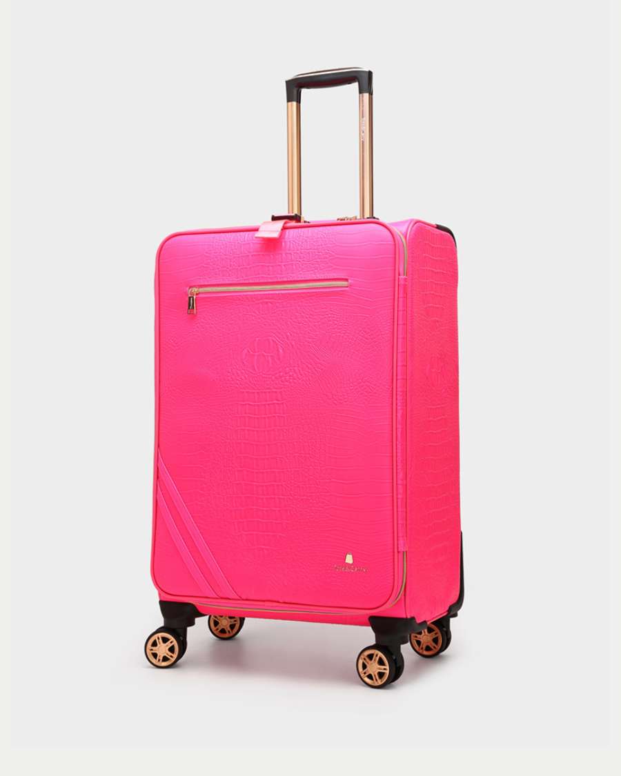 Apollo 2 Suitcase 2 Piece Set in Neon Pink