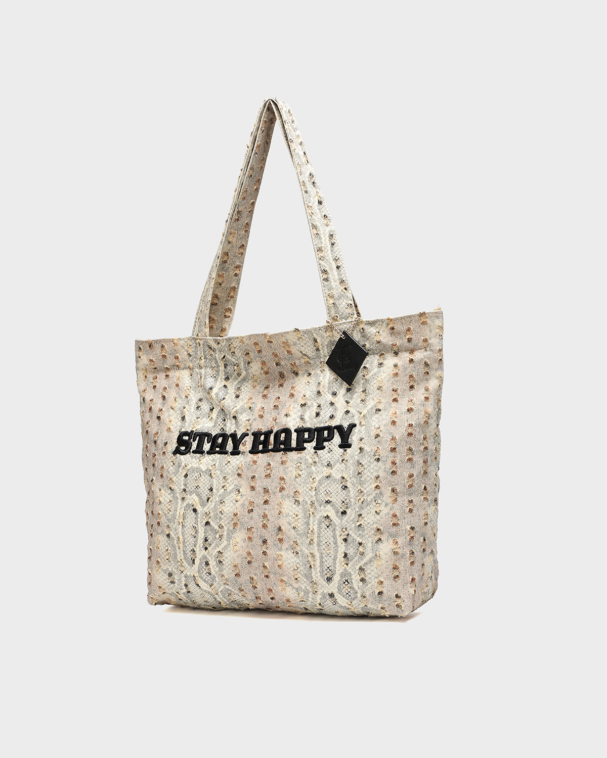 Py Mantra Tote Bag in Beige