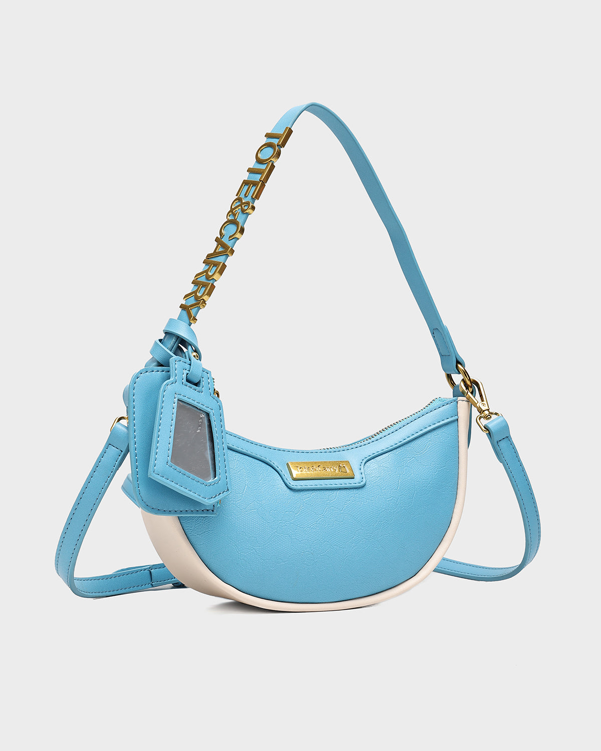 Azure Shoulder Purse in Baby Blue