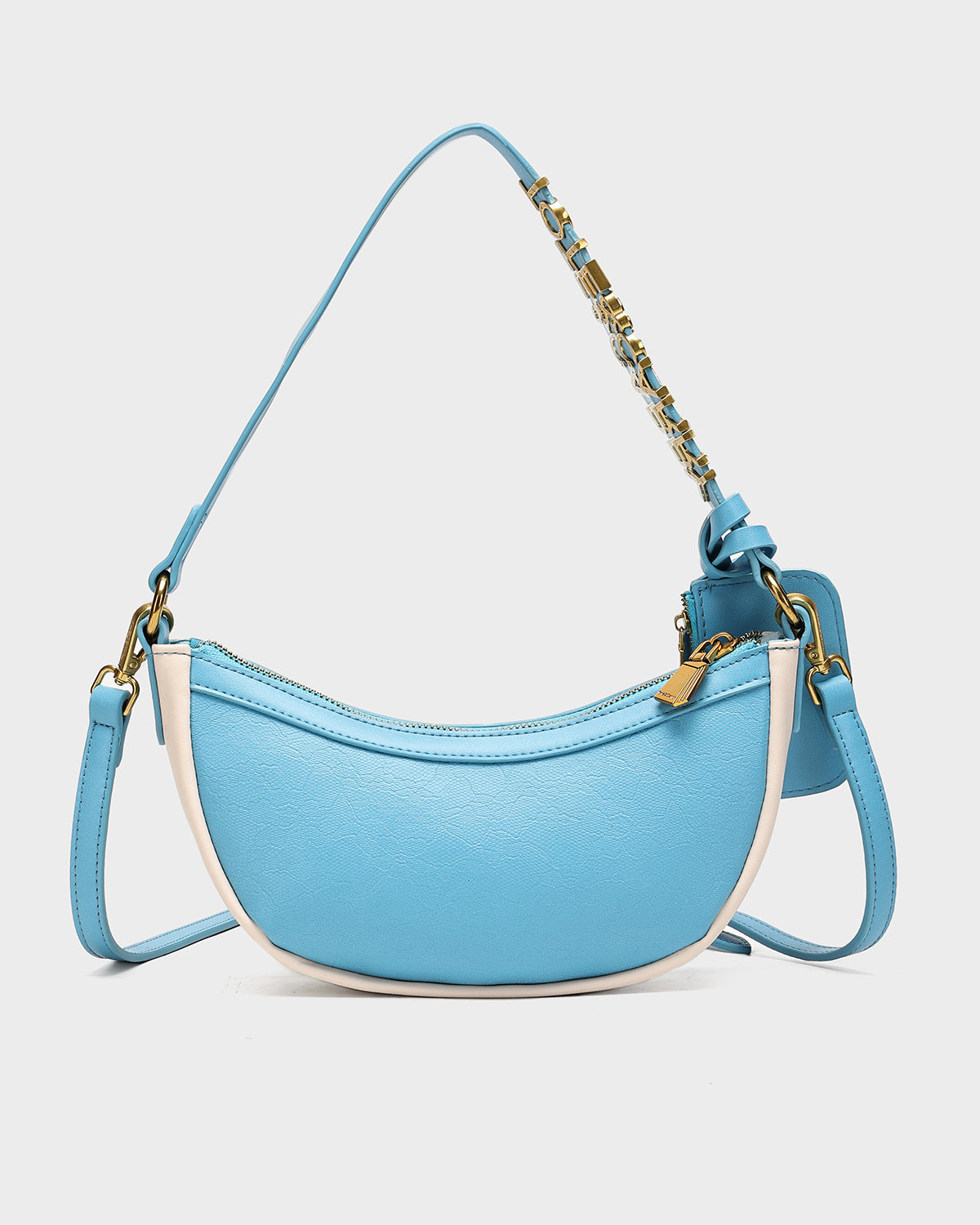Azure Shoulder Purse in Baby Blue