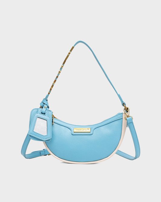 Azure Shoulder Purse in Baby Blue