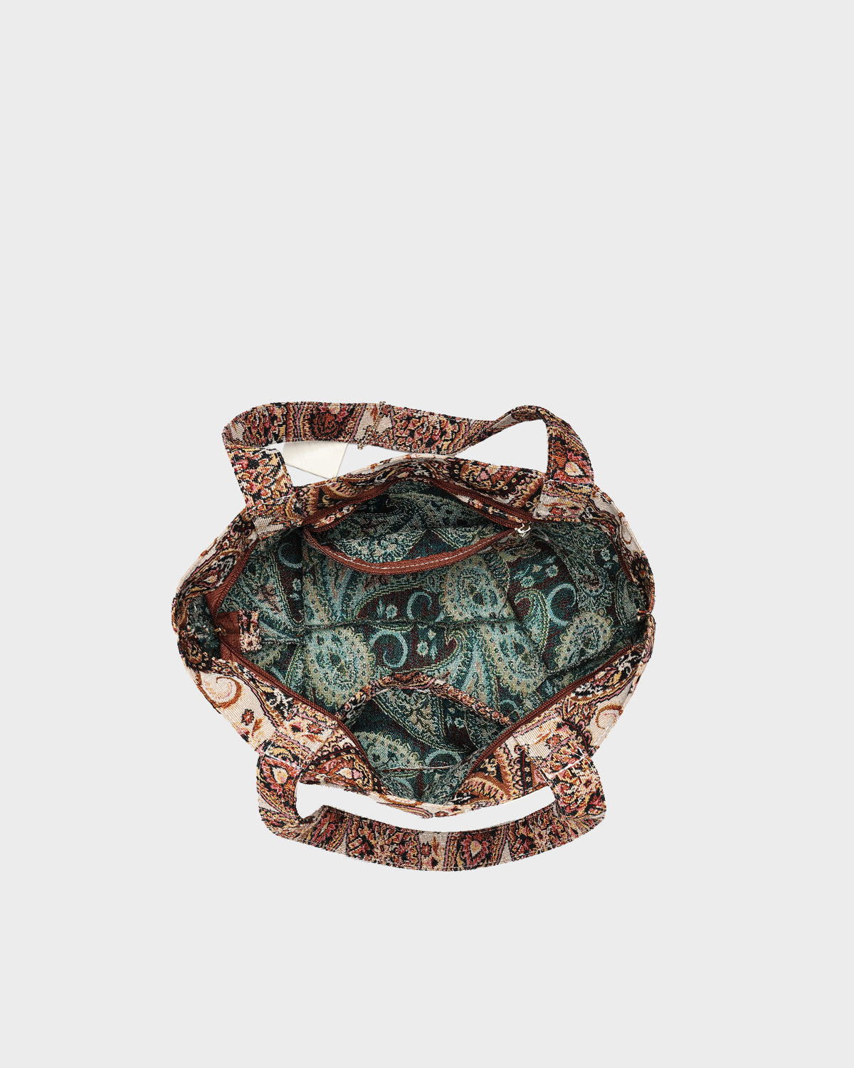 Paisley Grace Tote Bag in Brown