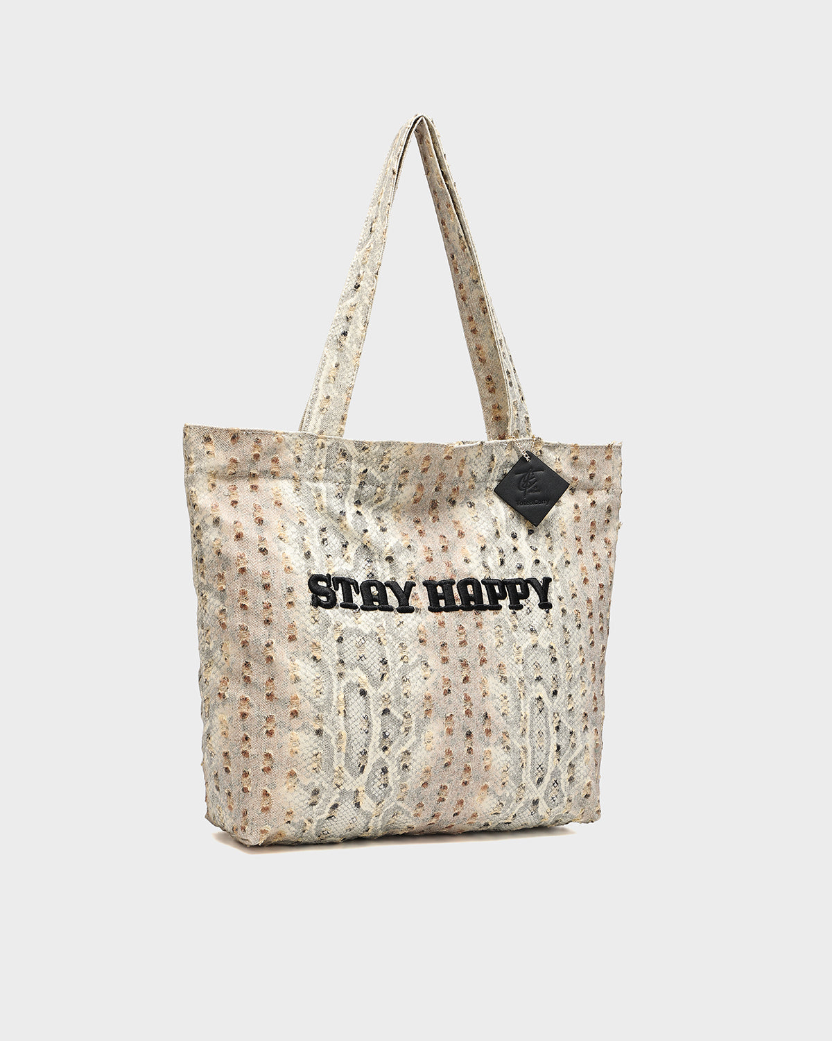 Py Mantra Tote Bag in Beige